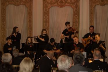 Music Generation Carlow ensemble Reelig performs at the Atlantic Rim 2017 Summit in Farmleigh House