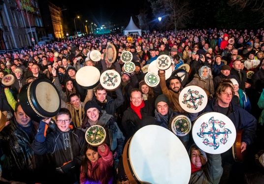 Music Generation South Dublin tutor takes part in a World Record-smashing bodhrán session!